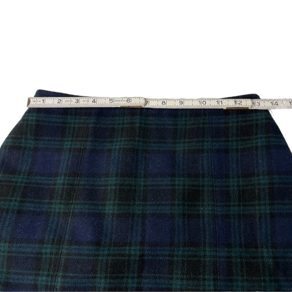 Hollister Green/Blue Plaid A-Line Mini Skirt Ultra High-Rise - Picture 10 of 11